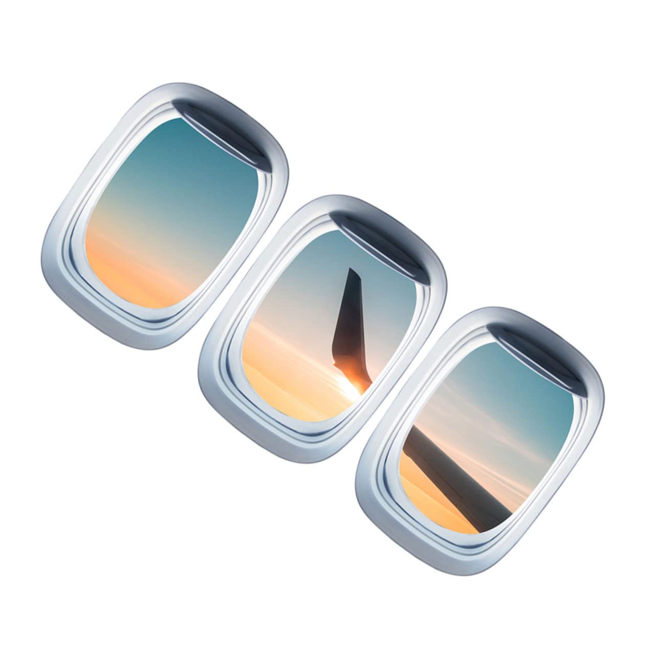 Sticker mural 3D fenêtre avion repositionnable pour relooker sans abîmer