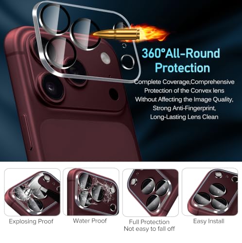 ivoler 4-Pack Camera Lens Protector for iPhone 18 Pro 6.3" 2026 - image 3