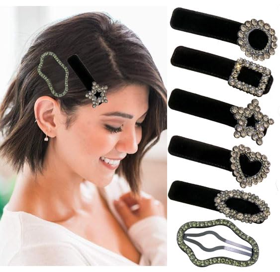 AOREAS 6 Pcs Hair Clips Snap Hair Clips Flat Hair Clips Cute Hair Clips for Salon Hairstyle Hairdressing Bangs Waves Woman Girl Makeup Application