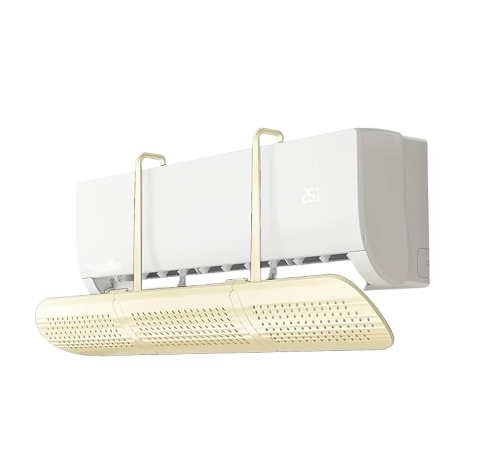 Juskaqzyi Beige Air Conditioner Deflector Adjustable Ac Vent Deflector