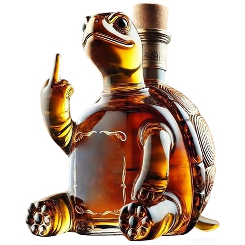 350ml Wein-Decanter-Flasche Schildkröten-Kunst-Kristall-Whisky-Decanter Handgeblasene Whiskey-Gläser-Decanter Wein-Decanter-Versiegelte Flasche für Geschenk-Heim-Bar-Dekor