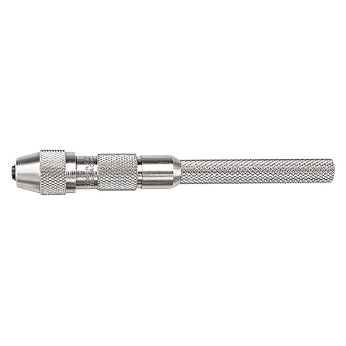 Starrett Tornillo de tornillo con asas moleteadas, diámetro de cuerpo más pequeño que el portabrocas y pinza cónica especial para una superficie de