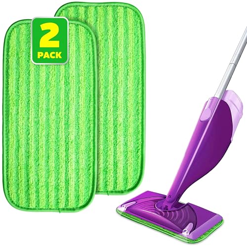 Befanty 2 Pack Reusable Mop Pads Compatible with Wet Jet Wet Pads Refill for WetJet Microfiber Cloths for Hardwood Floors Cleaning Machine Washable Mop Pads Wet Dry Use
