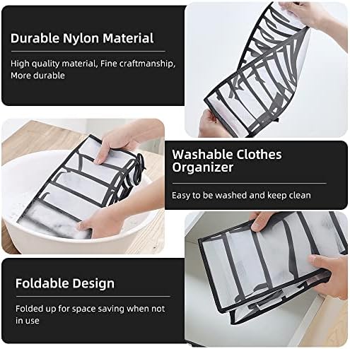 Closet Organizers and Storage, 12 Grids T-Shirt Organizer for Closet, Wardrobe Garments Organizer, Garments Organizer Jean Organizer for Closet, Garments Storage Organizer for Pants, Shirts(3 Pcs,Black) 3 51OWz6aSlfL. AC