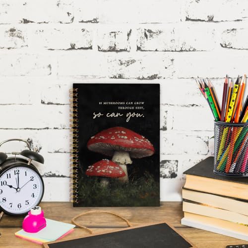 Carnet à spirale amusant champignons, un cadeau idéal pour carnet de notes