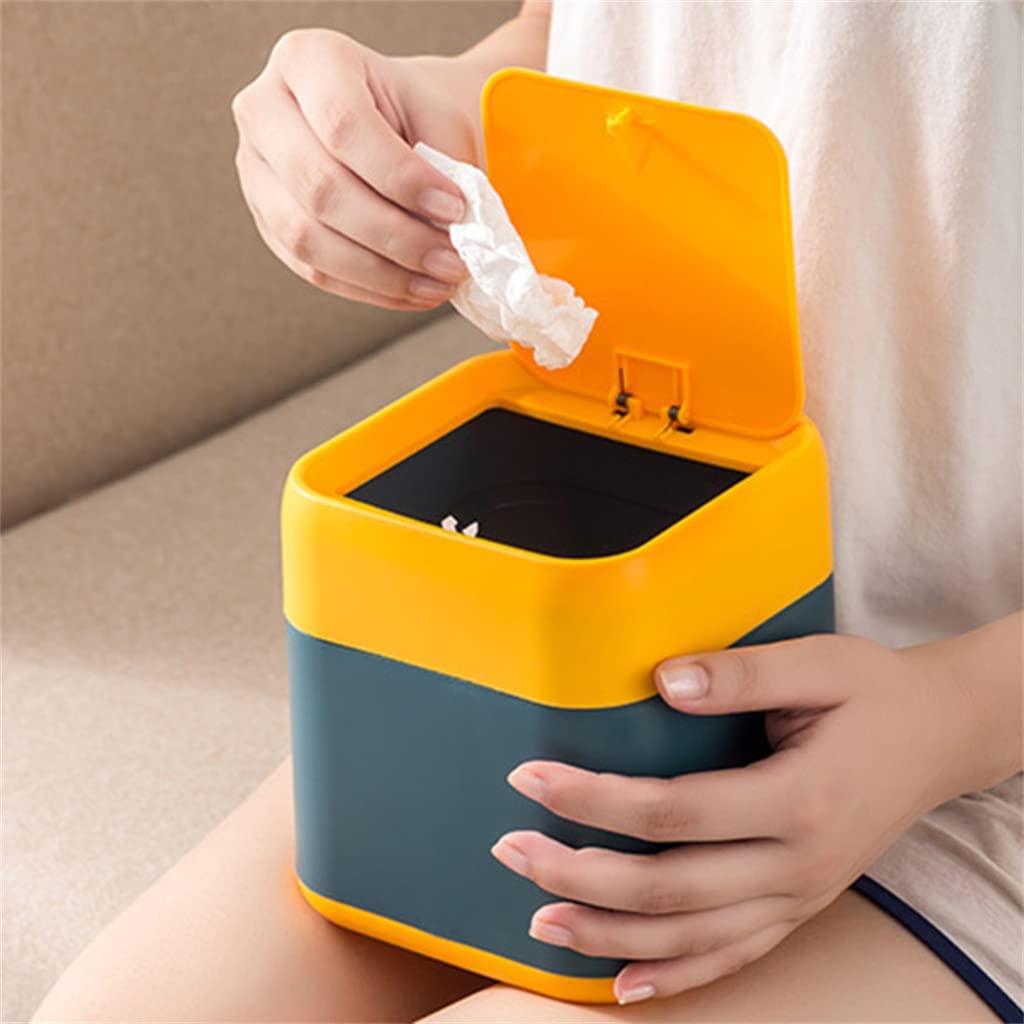 Mini-Mülleimer für den Schreibtisch, Kleiner Mülleimer für den Schreibtisch, für das Home-Office, Tisch, Mini-Mülleimer mit Deckel, Mülleimer für den Haushalt, Kleinigke