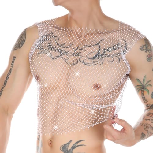 Débardeur sexy court rave homme en maille anti-transpiration