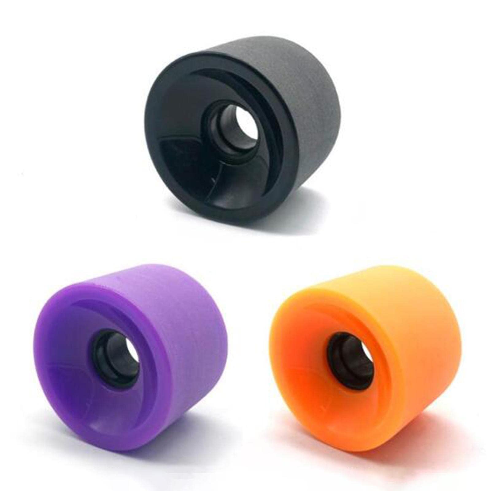 Oshhni 4 Pièces Roues de Skateboard Longboard Roues de Remplacement Mini Cruiser Accessoires d'entretien en PU Solide pour Absorption des Chocs Adapté à