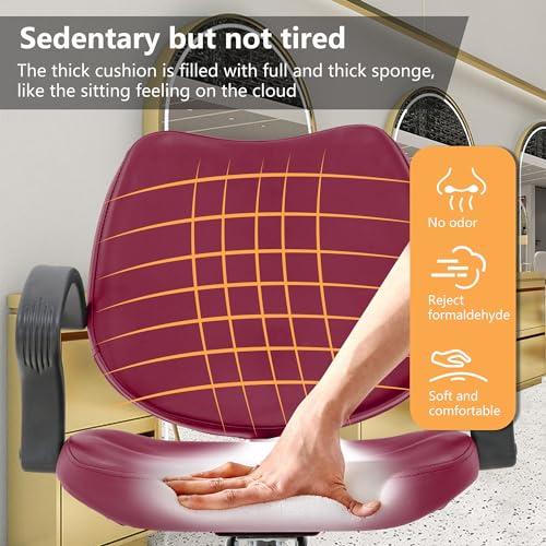 PayLessHere-Barber-Chair-Salon-Chair-Styling-Heavy-Duty-Hydraulic-Pump-Stylist-Chair-Adjustable-Hydraulic-Chair-for-Hair-Stylist-Women-ManBurgundy