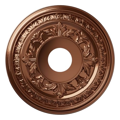 Image of 16 inchOD x 3 1 /2 inchID x 1 inchP Baltimore Thermoformed PVC Ceiling Medallion (Fits Canopies up to 6 1 /2 inch), Bright Coat Dark Bronze
