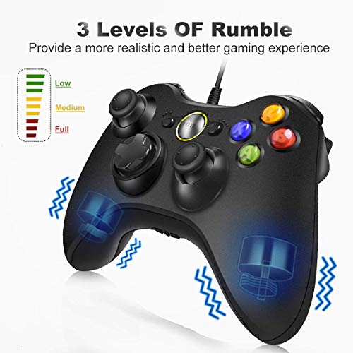 Voyee Controller Replacement For Xbox 360 Controller, Wired Controller With Upgraded Joystick Compatible With Microsoft Xbox 360 & Slim/Pc Windows 10/8/7 (White) (Renewed) #TOP3