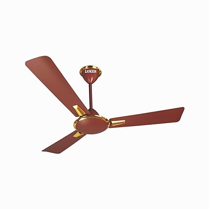 LUKER  Ceiling Fan (Model-Phonic Plus) 1200mm~ 48 inch (1-Piece Combo Offer) Copper Winding Motor High Speed Decorative-Home Office Bedroom Kids Room-Anti Dust Modern Designer Fancy(Color-Brown) 4g