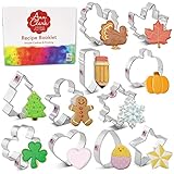Cookie Cutters for Every Season: 11-pc. Christmas, Easter, Halloween, St. Patrick's Day & More Made in USA by Ann Clark Cookie Cutters