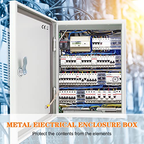 Kinchoix Outdoor Electrical Box 12 X 10 X 6'' Nema 4X Enclosure Waterproof Steel Box Electrical Lockable Junction Box Outdoor Electrical Enclosure #TOP1