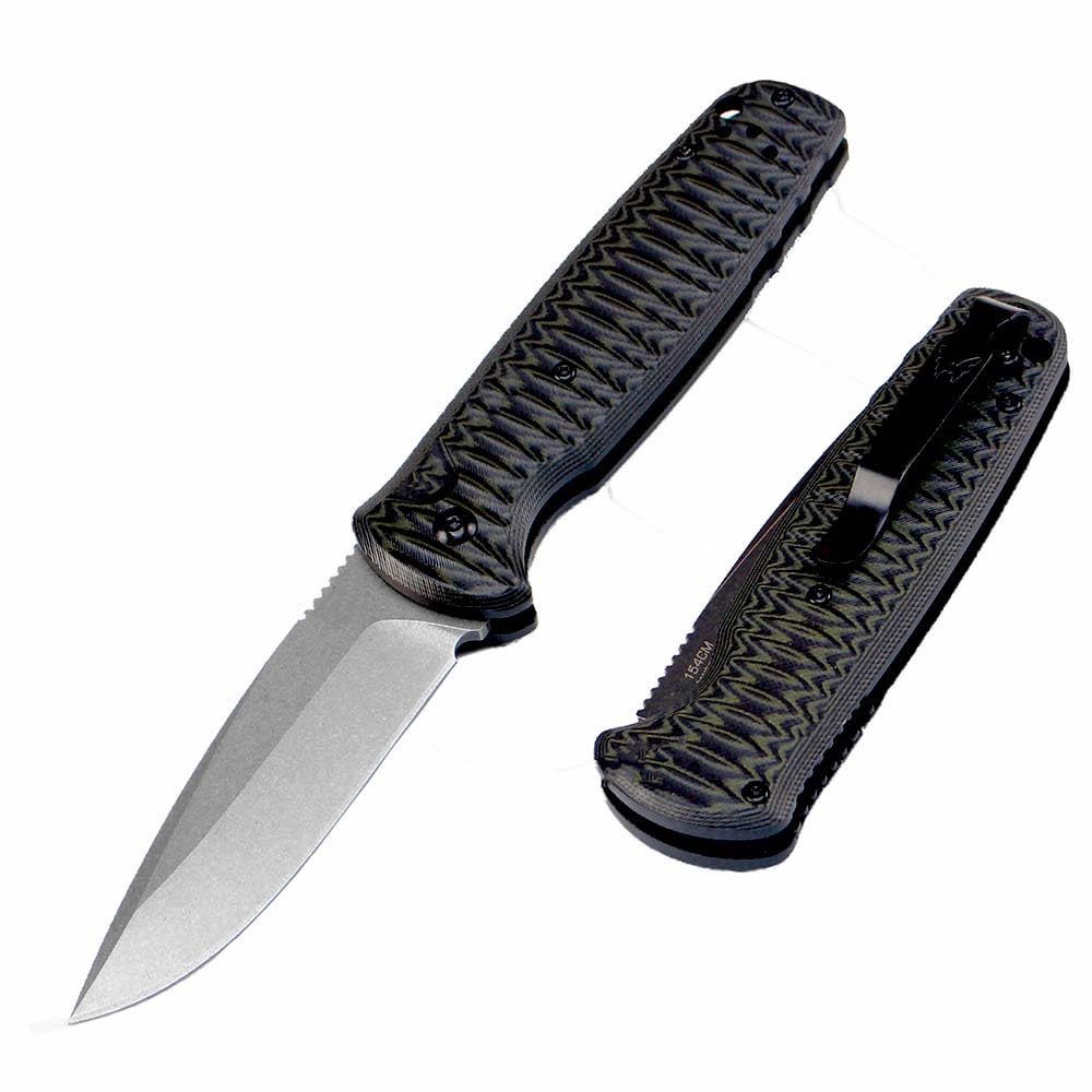 Klappmesser 7.87" Taschenmesser tragbare knopfdruck g10 Schwarz Grün & D2 Stahl Outdoor Messer Survival Jagdmesser, Flipper Scharfes einhandmesser, Kleine edc messer, flipper neck knife multi mit clip