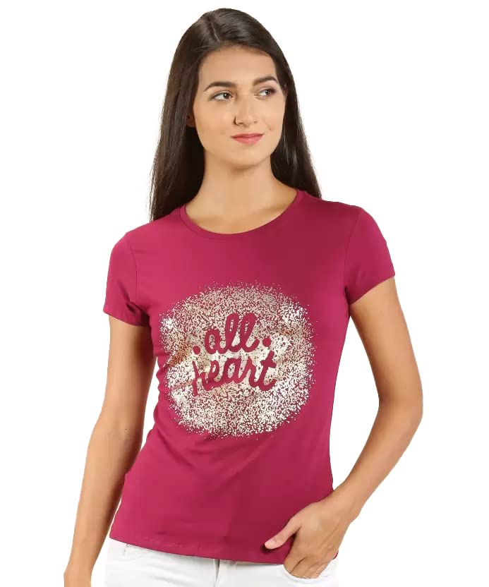 Image of Lyra Women's Cotton Regular Fit T-Shirt