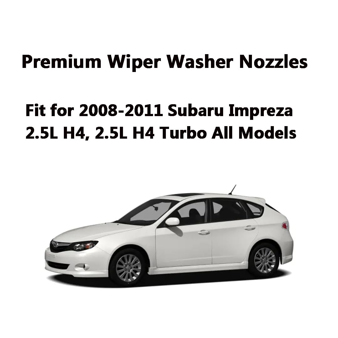 Click&Fit Windshield Washer Nozzles For 2008-2014 Subaru Impreza, WRX, STI - 2pc Replacement Nozzles