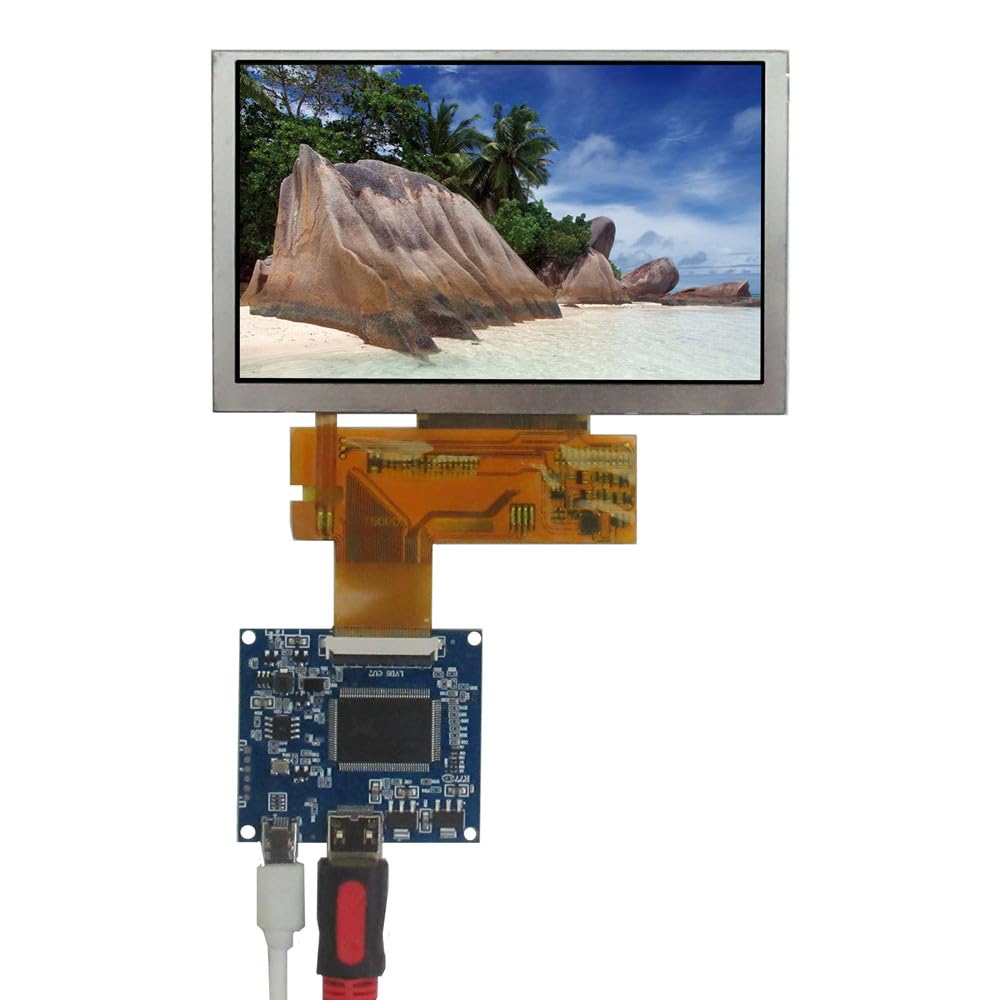 5-Inch 800 480 Portable DIY LCD Monitor Kit with Mini-HDMI Driver Board Compatible with PC Raspberry Orange Pi