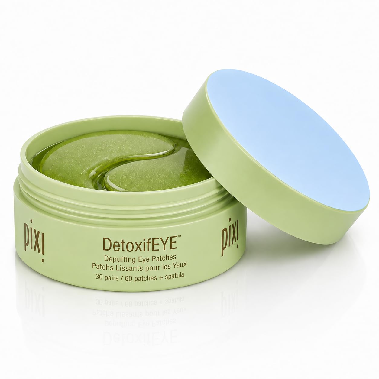 Pixi DetoxifEYE Depuffing Hydrogel Under-Eye Patches, Cucumber, Hyaluronic Acid & Caffeine For Puffy Eyes and Dark Circles, Hydrate Eye Area, 30 pairs, 60 Patches