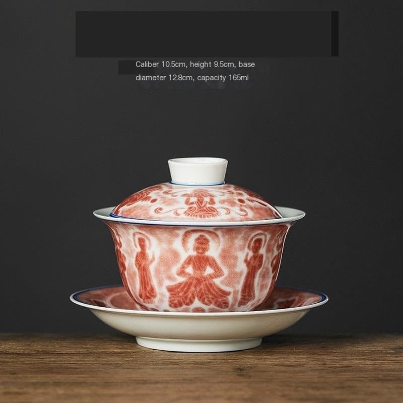 Matcha kubki Gaiwan filiżanka do herbaty chińska filiżanka do picia herbaty miska do herbaty retro zapobiegająca oparzeniom biała porcelanowa miska do herbaty z pokrywką zestaw do herbaty kubek