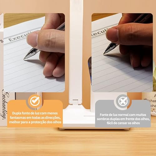 Luminária Abajur De Mesa Lâmpada De Estudo/Luminária De Mesa LED Grande capacidade com dimerização c
