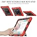 SEYMAC stock Case for Samsung Galaxy Tab A9+ Plus 11'', Full-Body Drop Protection Case with Screen Protector Pencil Holder [360° Rotating Hand Strap] &Stand, Red+Black