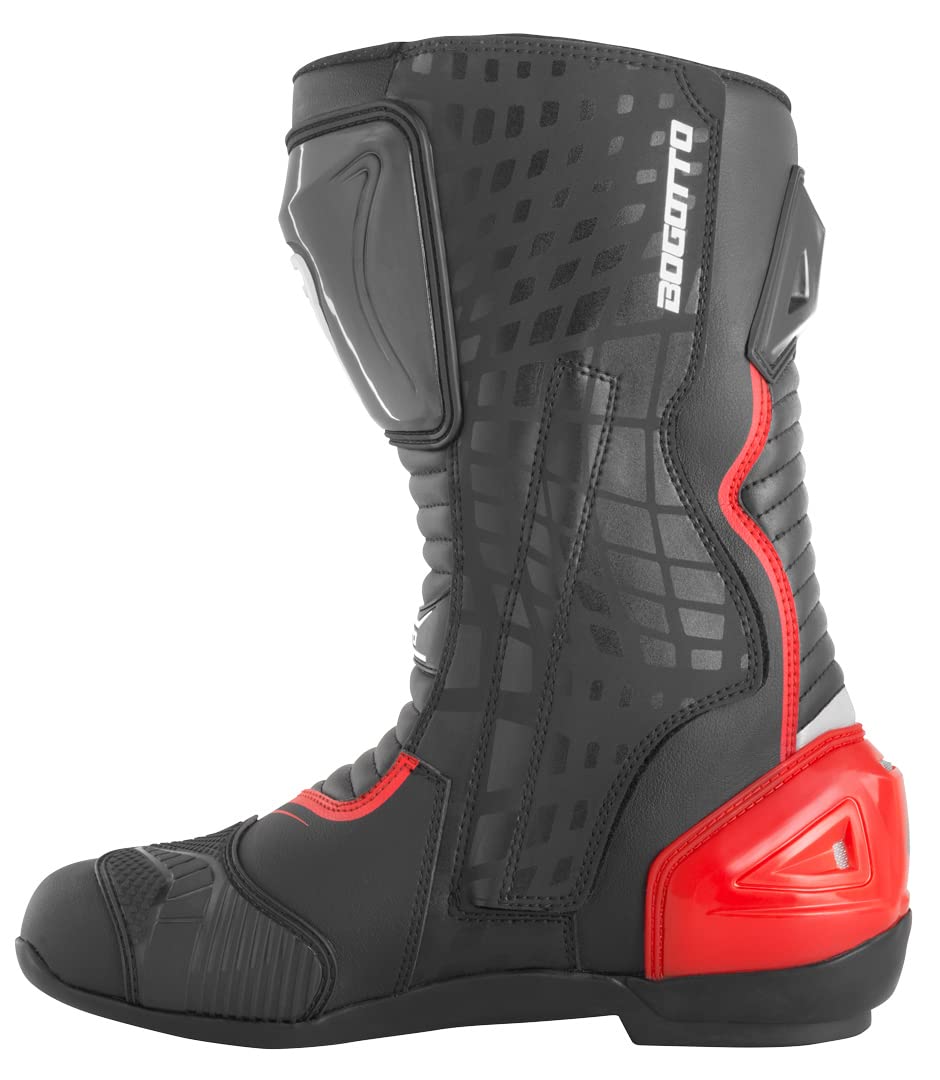 Bogotto Race-X Bottes de moto, weiß/blau/schwarz, 42 | Usage moto