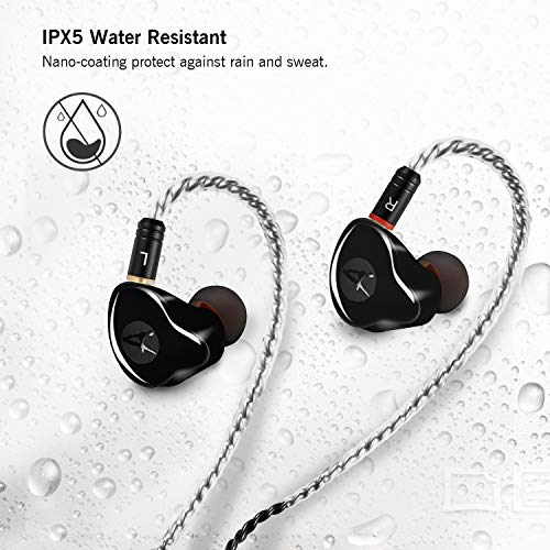 DCMEKA in Ear Monitor Headphones, HiFi Stereo IEM Earphones, Dynamic Dual Driver Wired Earbuds with Detachable Cable, Noise Canceling Headset for Singers Musicians Drummers Audiophile (Black) - Image 3