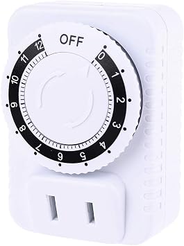 24 Hour Plug-in Compact Timer Plug Socket Mini Energy Saving Mechanical Timer Switch Indoor Appliance Control Appliances Bathroom