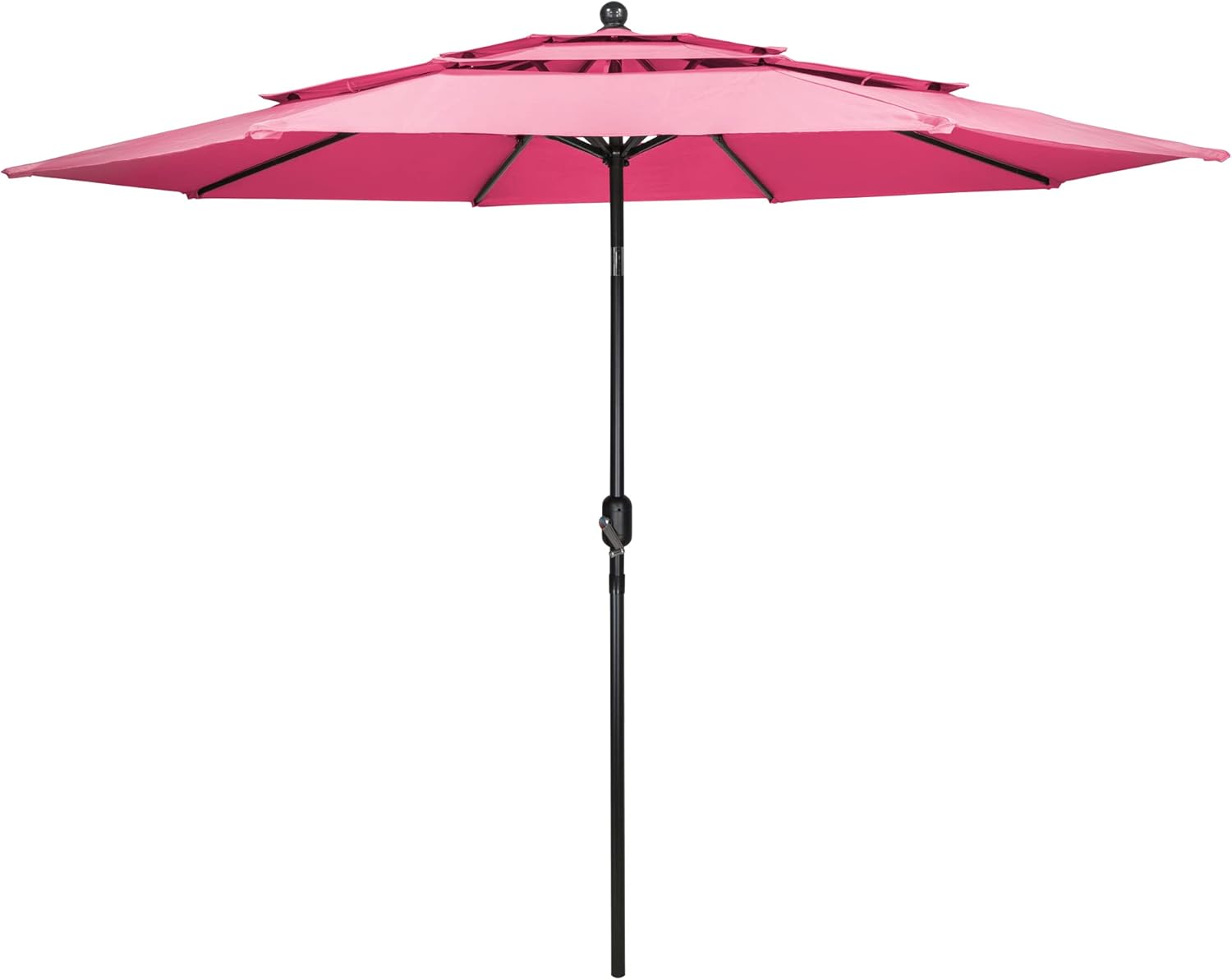 Northlight 9.75ft Outdoor Patio Market Umbrella with Hand Crank and Tilt, Pink