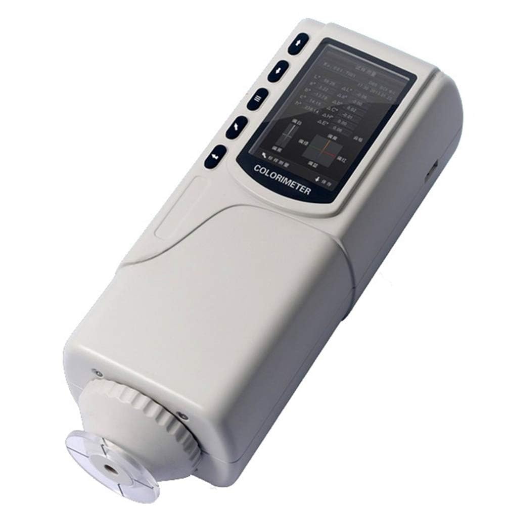 Double Locating Colorimeter Color Difference Meter Test Analyzer Switchable Apertures 4mm and 8mm with PC Software TFT Color Screen Display