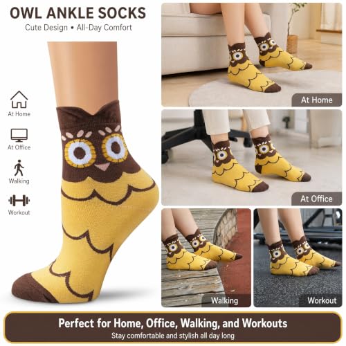 Image of Cute Animal Design Women's Socks Casual Cotton Crew Novelty Socks
