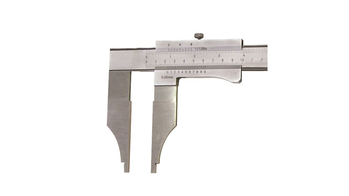 CNC QUALITÄT Werkstatt- Messschieber 300 mm - rostfreier Stahl - Schnabellänge 100 mm