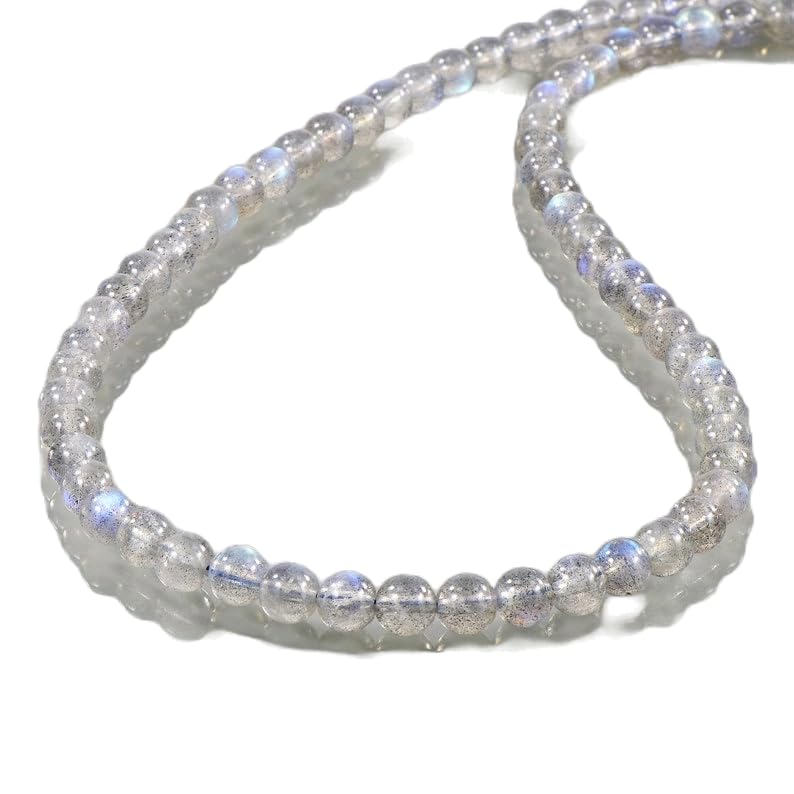 Collier en labradorite naturelle perles lisses pour sublimer vos tenues bohèmes et quotidiennes