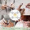 Juszok Crochet Rings for Crocheting Adjustable Crochet Tension Ring for Finger Cat Yarn Guide Ring Knitting Crochet Accessories with Box for Women 3Pcs #5