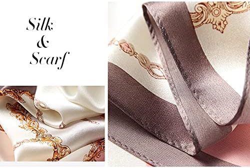 ANDANTINO 100% Mulberry Silk Long Scarf for Women Large Shawls for Headscarf and Neck- Oblong Hair Wraps with Gift Packed - Image 4