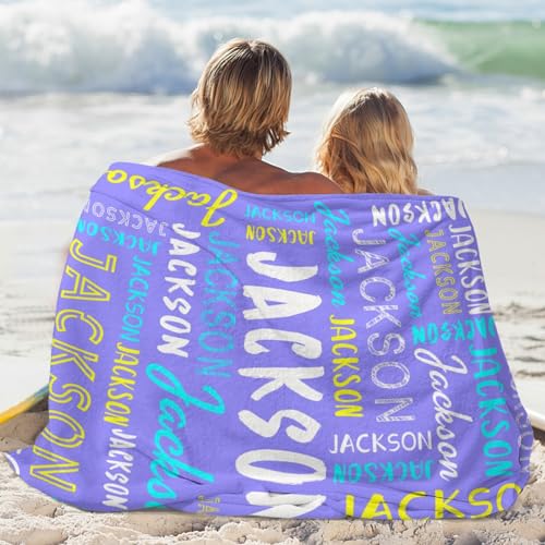 Personalized Name Blanket Customized Baby Blankets for Girls Boys Adults Monogrammed Blankets and Throws Christmas Birthday Mothers Fathers Valentines Day Gift