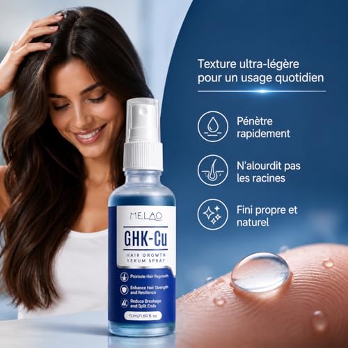 Sérum Capillaire GHK-Cu pour Cheveux Clairsemés : Solution Anti-Sécheresse en Spray 50 ml - 2