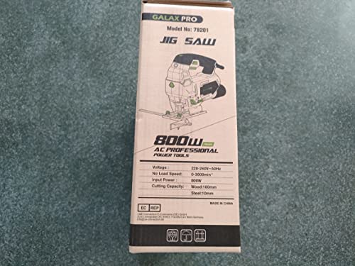 GALAX PRO Jigsaw, 800W 3000 SPM Jig Saw Tool, Max ±45° Bevel Cutting Angle, 6 Adjustable Speeds, 4-Position Orbital Action,Laser Guide, Max Cutting Capacity: 100mm Wood, 10mm Metal 14 GALAX PRO Jigsaw, 800W 3000 SPM Jig Saw Tool, Max ±45° Bevel Cutting Angle, 6 Adjustable Speeds, 4-Position Orbital Action,Laser Guide, Max Cutting Capacity: 100mm Wood, 10mm Metal - Image 14