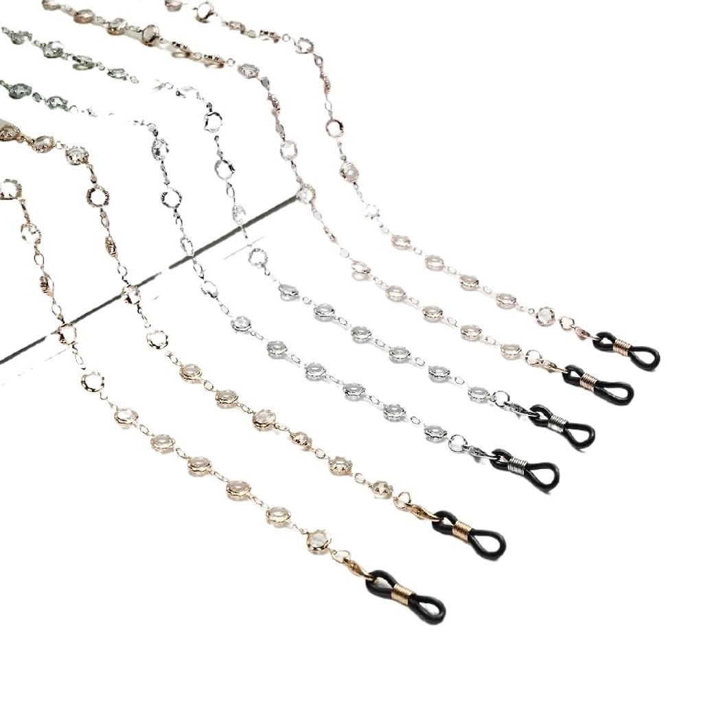 Chaîne anti-chute de lunettes de soleil en métal or rose pour femme