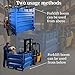 Heavy Duty Self-Dumping Steel Hopper | Forklift Dump Bin for Scrap, Parts, and Industrial Waste |4400 lbs Capacity | Customizable Sizes (55in*39in*39in) Blue