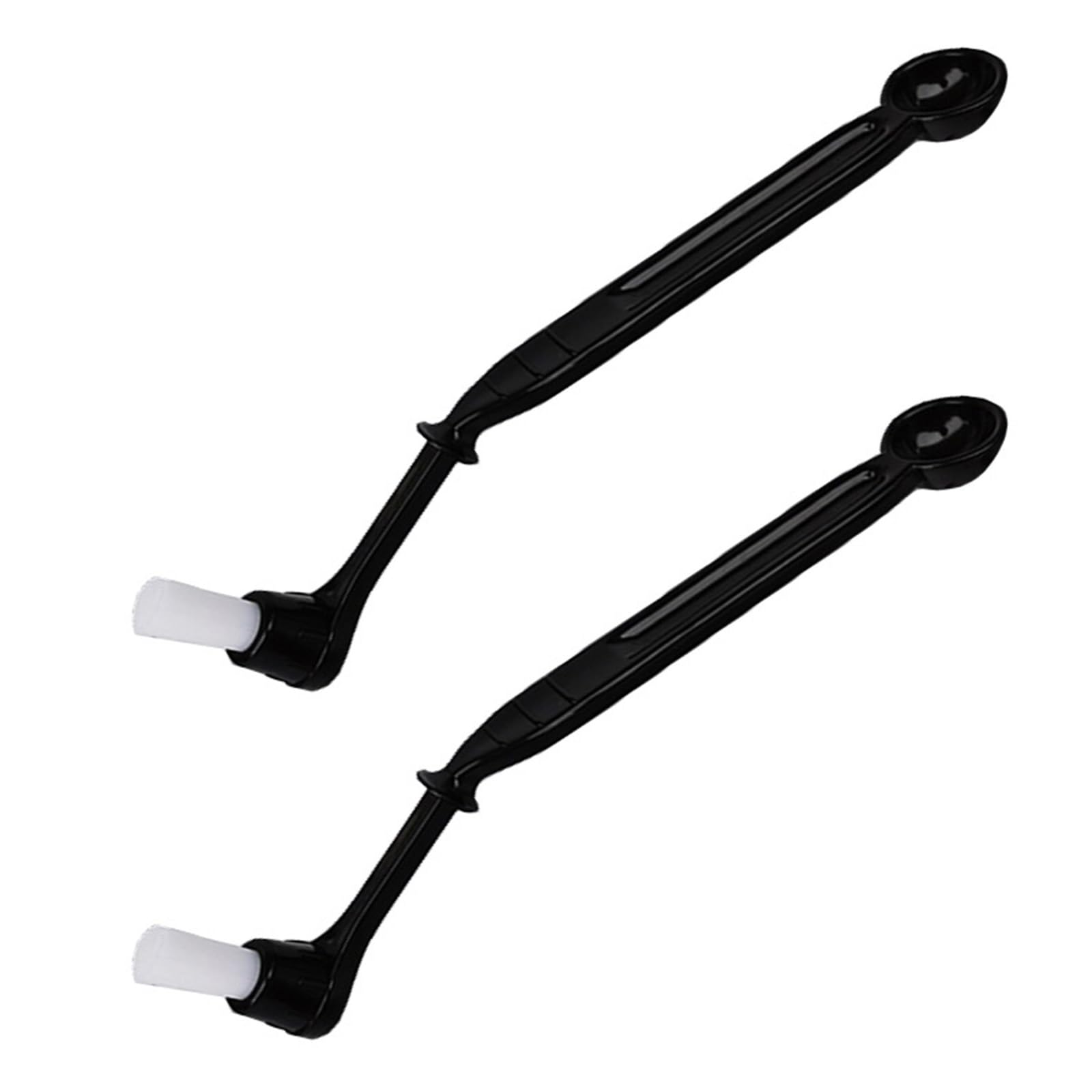 WAGHAVEN 2 Pack Long Handle Coffee Grinder Brush with Spoon Head Ergonomic Grip Espresso Machine Cleaner Tool Long Handle Brush for Coffee Grinder