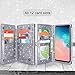 Harryshell Detachable Magnetic 12 Card Slots Wallet Case PU Leather Flip Protective Cover Wrist Strap for Samsung Galaxy S10 (Not Fit S10+ Plus) (Bling Grey)