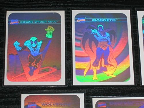 1990 Marvel Universe Series I Hologram Insert Set of 5 Cards NM/M Spider-Man, Wolverine