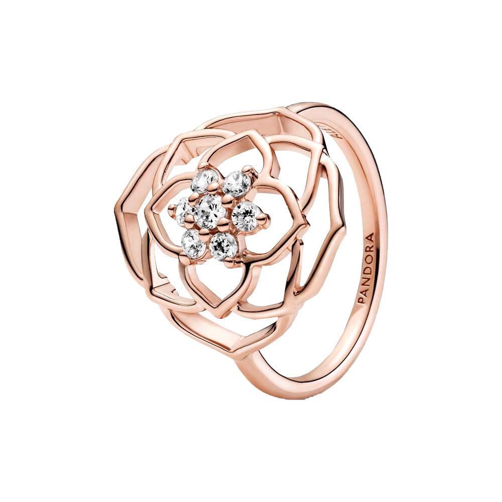 PANDORADia de la Madre Anillo en Rose Declaración Pétalos de Rosa 189412C01, para Mujer