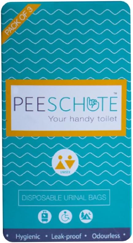 Peeschute (Medi) Unisex Pocket Sized Disposable Urine Bags | Solidifies Urine...