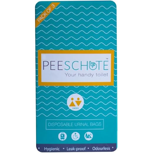 Unisex Pocket Sized Disposable Urine Bags Set of 3