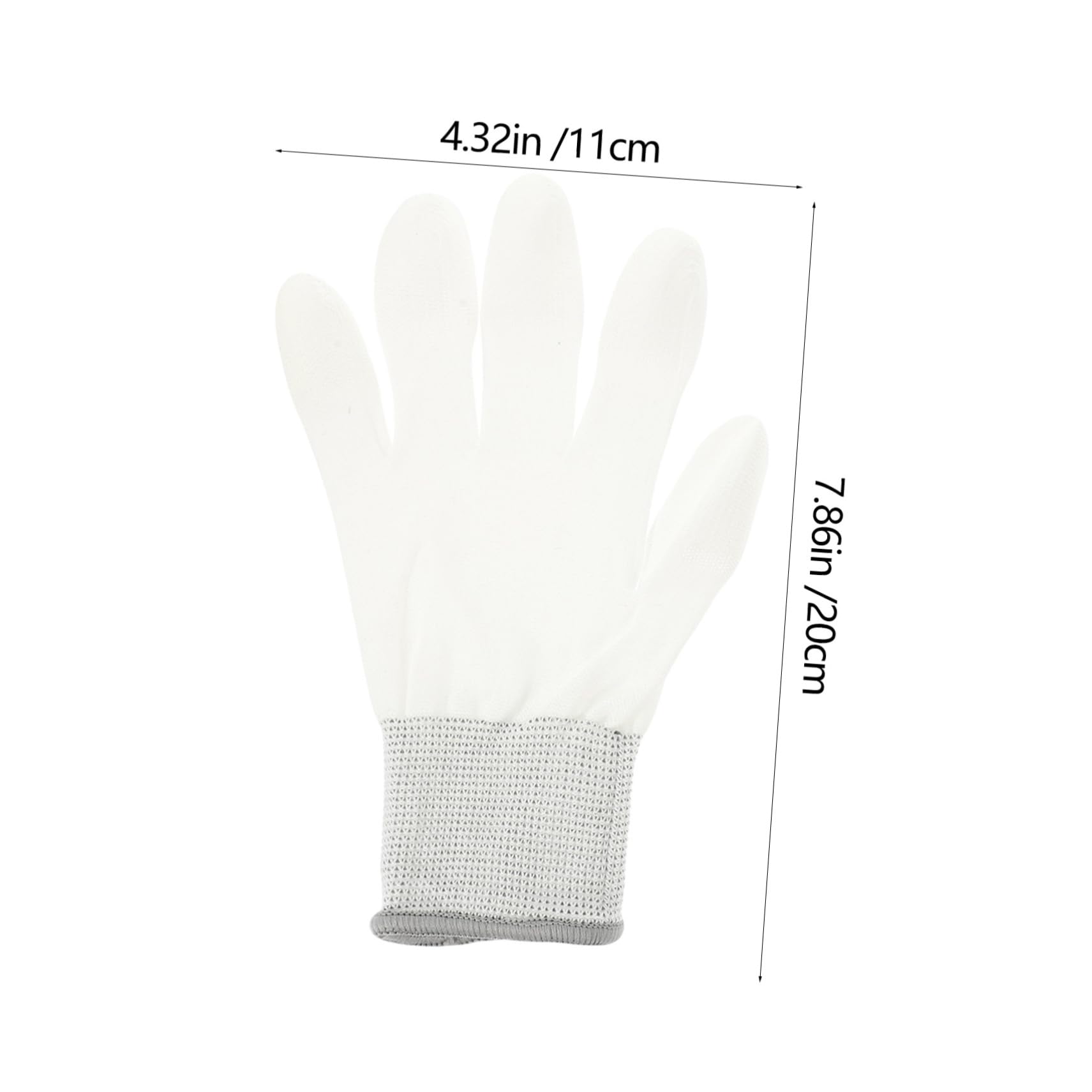 Parliky Nylon Pu Coated Finger Gloves 10 Pairs for Work Claw Gardening Proof Non-slip Labor Protection Mitten Random Color