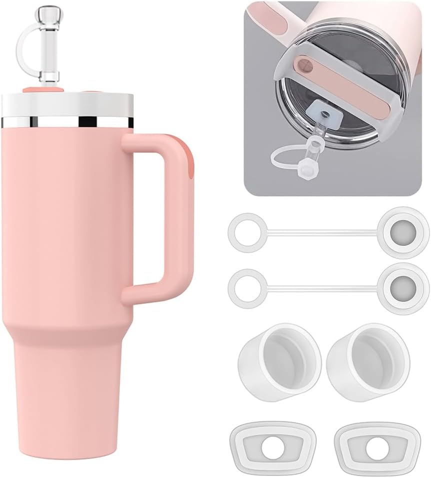 Silicone Leak Stoppers and Straw Covers for 40oz and 30oz Tumblers