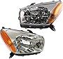 For Toyota RAV4 2001-2003 Headlight Assembly Chrome Bezel Pair Driver and Passenger Side Chrome DOT Certified TO2502143 TO2503143